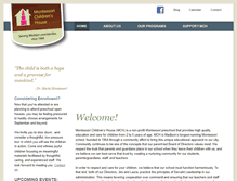 Tablet Screenshot of madisonmontessori.org